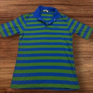 Blarney‎ Woollen Mills Ireland Polo Shirt Striped Short Sleeve Casual Top M